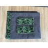 Rideaux de vitres Alcantara noir Rebords Danois Verts