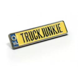 PIN 173 -TRUCKJUNKIE-PLAQUE D'IMMATRICULATION