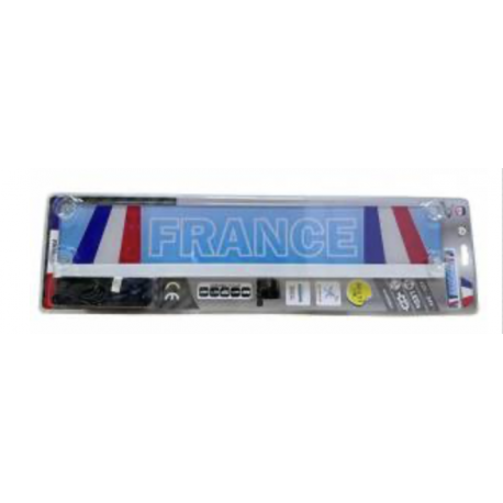 PLAQUE PLEXIGLAS LUMINEUSE FRANCE 12/24V 36 LEDS 60 X 11 CM