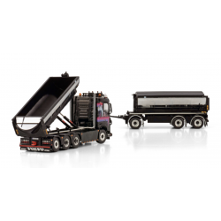 HAUGEN VOLVO FH4 SLEEPER CAB 8X4 RIGED DRAWBAR TRUCK WITH HOOKLIFT SYSTEM - 3 AXLE + ASPHALT CONTAINER