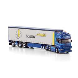 RASMUS K JENSEN SCANIA R4 TOPLINE 6X2 TAG AXLE CURTAINSIDE TRAILER - 3 AXLE