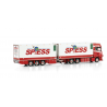 SPIESS SCANIA S HIGHLINE CS20H 6X2 TAG AXLE RIGED REEFER TRUCK DRAWBAR TRAILER - 6 AXLE