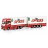 SPIESS SCANIA S HIGHLINE CS20H 6X2 TAG AXLE RIGED REEFER TRUCK DRAWBAR TRAILER - 6 AXLE