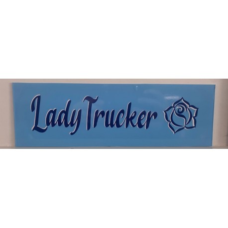 PLAQUE LADY TRUCKER BLEU PLAQUE LADY TRUCKER BLEU