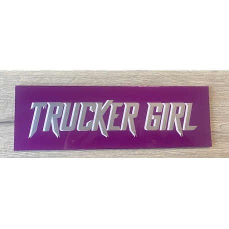PLAQUE TRUCKER GIRL VIOLET PLAQUE TRUCKER GIRL VIOLET