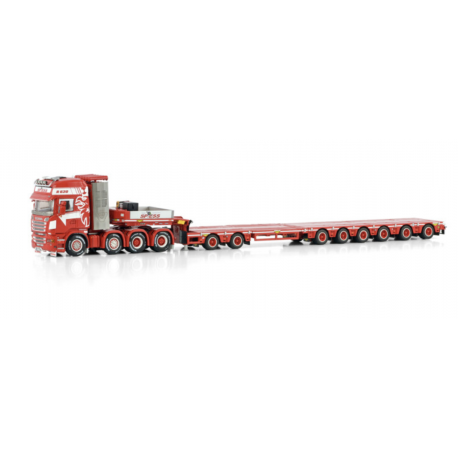 SPIESS SCANIA STREAMLINE TOPLINE 8X4 BROSHUIS SL 100 TONNER WITH 2 AXLE DOLLY - 6 AXLE