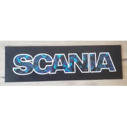 PLAQUE SCANIA NOIR/DANOIS BLEU