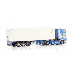 HANS LUBRECHT BV SCANIA R4 TOPLINE 6X2 TWINSTEER CONTAINER TRAILER - 3 AXLE WITH 40FT REEFER CONTAINER