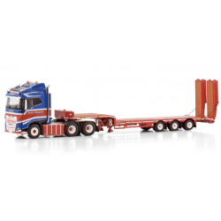 PWT VOLVO FH5 GLOBETROTTER 6X2 TAG AXLE SEMI LOWLOADER WITH RAMPS - 3 AXLE