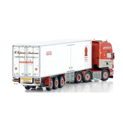 P. BJARNE ANDERSEN SCANIA 4 SERIES TOPLINE 6X2 TWIN STEER REEFER TRAILER - 3 AXLE