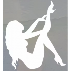 STICKERS GIRL BLANC