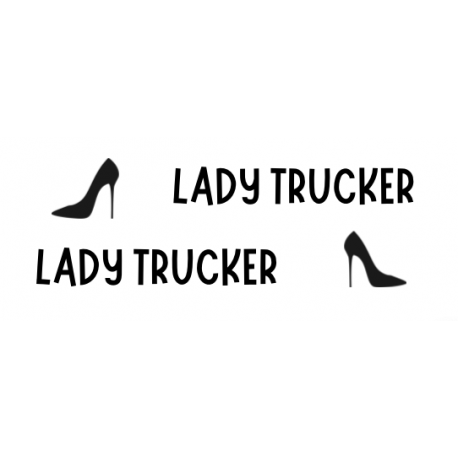 STICKERS VITRES LADY TRUCKER STICKERS VITRES LADY TRUCKER