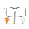 DOUBLE AMPOULE À LED ORANGE/BLANC