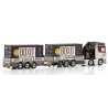 BOXIT SCANIA S HIGHLINE CS20H SCANIA S HIGHLINE CS20H RIGED FLAT BED TRUCK 8X2 TAG AXLE FLAT BED DRAWBAR TRAILER - 3 AXLE WIT...