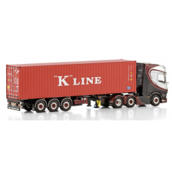 FRANS KAMP TRANSPORT DAF XG+ 6X2 TWIN STEER FLEX CONTAINER TRAILER - 3 AXLE + 40FT CONTAINER