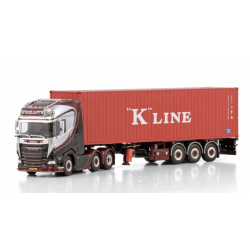 FRANS KAMP TRANSPORT DAF XG+ 6X2 TWIN STEER FLEX CONTAINER TRAILER - 3 AXLE + 40FT CONTAINER