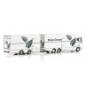 NOVA GREEN PLANTS BV DAF XG+ RIGED REEFER TRUCK 6X2 TAG AXLE RIGED REEFER DRAWBAR CENTRE-AXLED TRAILER - 2 AXLE