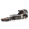 ARJEN KANDT MERCEDES-BENZ AROCS MP5 BIG SPACE 10X4 FLATBED DRAWBAR TRAILER - 3 AXLE WITH PALFINGER PK 165.002 TEC 7 + JIB BAL...