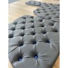 TAPIS CAPITONNÉS VOLVO FH4/5 - NOIR BOUTONS BLEU