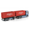 P. PRUYMBOOM & ZN DAF XF WITHOUT SKY LIGHTS RIGED TRUCK WITH HOOKLIFT SYSTEM 6X2 TAG AXLE RIGED TRUCK DRAWBAR WITH HOOKLIFT S...