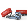 P. PRUYMBOOM & ZN DAF XF WITHOUT SKY LIGHTS RIGED TRUCK WITH HOOKLIFT SYSTEM 6X2 TAG AXLE RIGED TRUCK DRAWBAR WITH HOOKLIFT S...