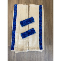 Dépôt vente - Rideaux vitre beige danois bleu