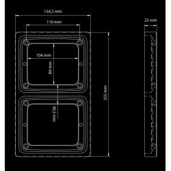 IZE LED Double Frame | Montage vertical