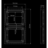 IZE LED Double Frame | Montage vertical