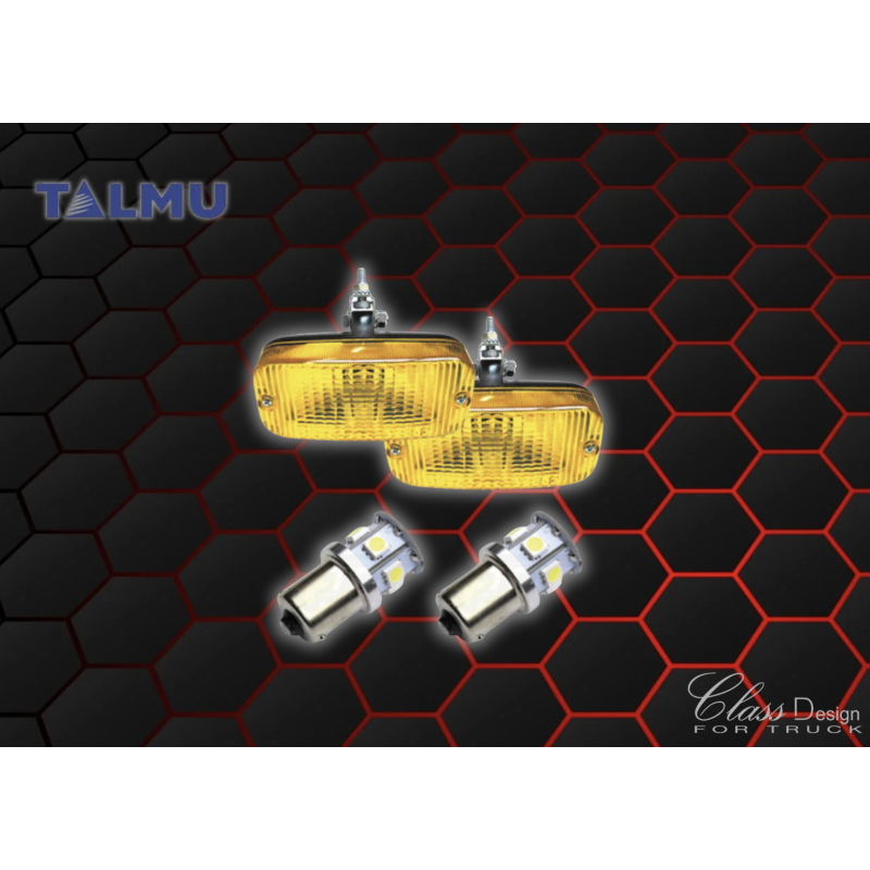 Pack 2 Talmu Jaune + 2 BA15S à LED Jaune Pack 2 Talmu Jaune + 2 BA15S à LED Jaune