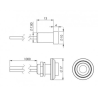 LED ENCASTRABLE - MINI SPOT LED - ROUGE - 24V - 5 PIECES - NOIR
