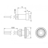 LOT DE 5 LED RGB ENCASTRABLE - MINI SPOT LED - 24V - CHROME