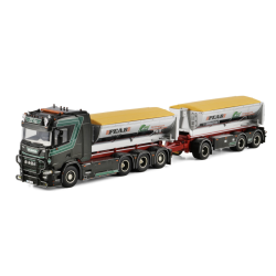 BYE PEAB ASFALT SCANIA R NORMAL CR20N RIGED TRUCK WITH HOOKLIFT SYSTEM 8X4 HOOKLIFT CONTAINER DRAWBAR TRAILER - 3 AXLE + ASPH...