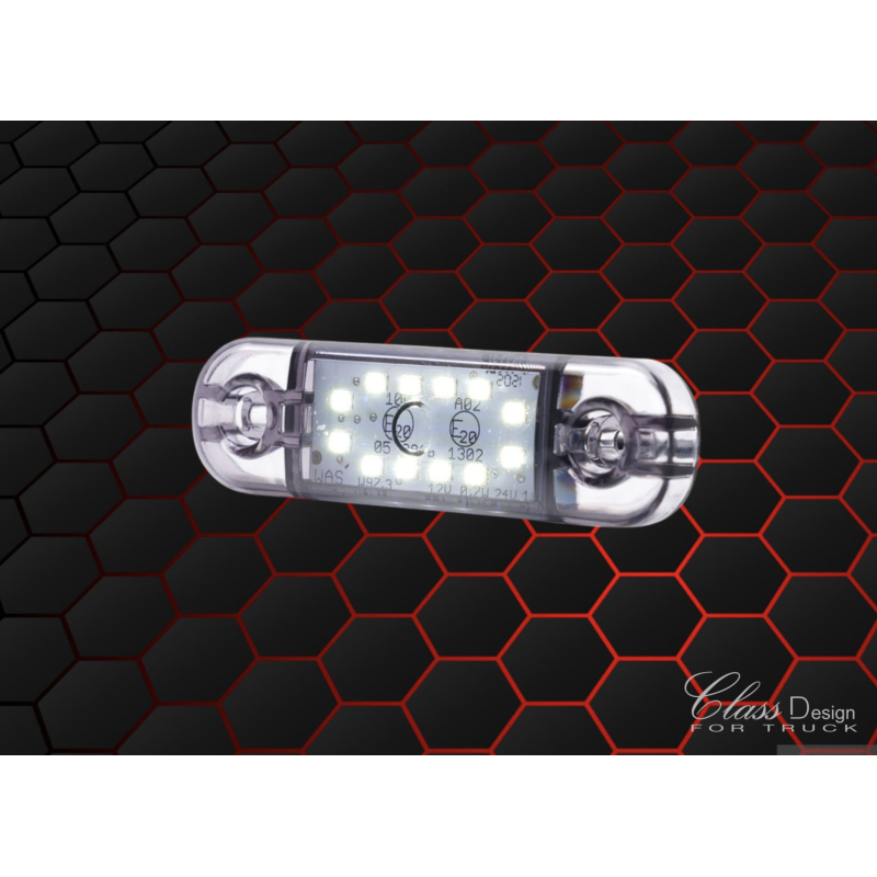 Feu de position - 12 leds - teinté - blanc Feu de position - 12 leds - teinté - blanc