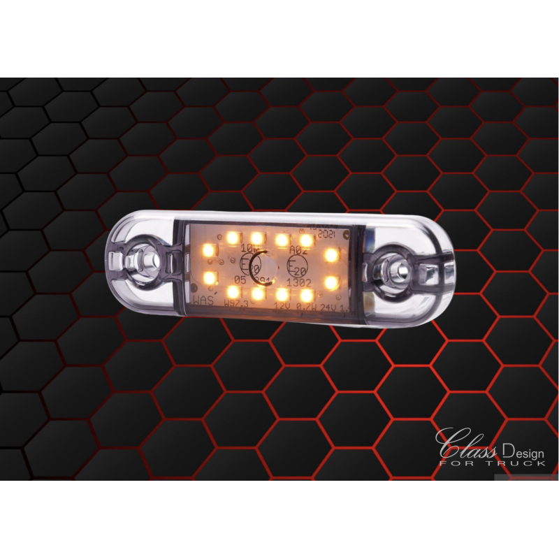 FEU DE POSITION - 12 LEDS - TEINTÉ - ORANGE FEU DE POSITION - 12 LEDS - TEINTÉ - ORANGE