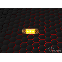 Feu de position 3 LED Cristal/Orange