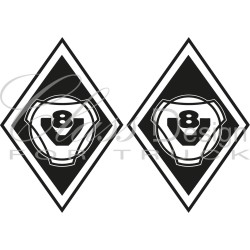 Stickers Losange V8