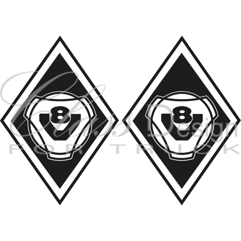 Stickers Losange V8 Stickers Losange V8