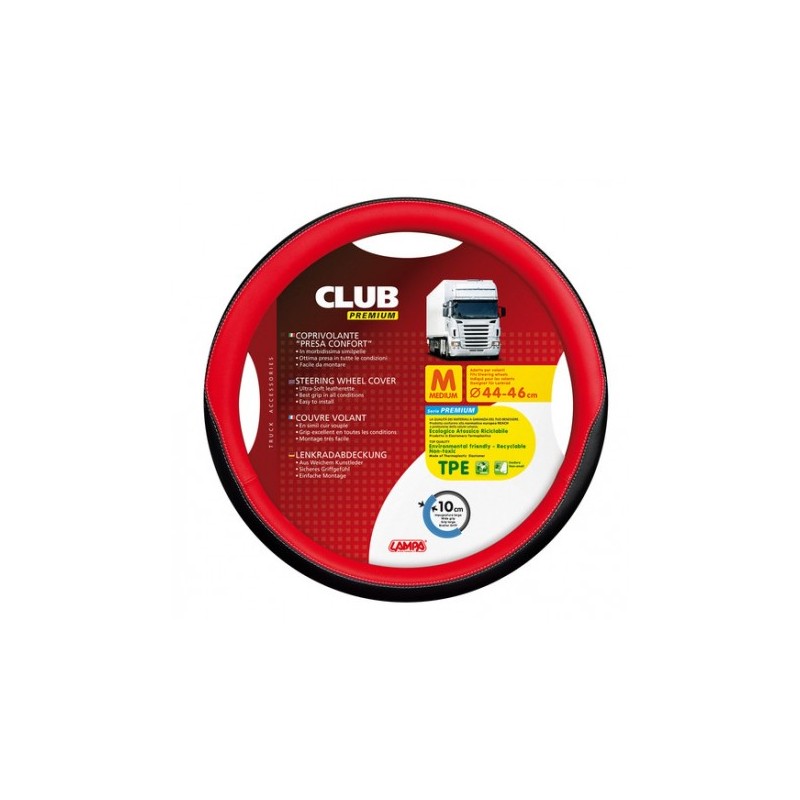 COUVRE VOLANT CLUB 44/46 ROUGE COUVRE VOLANT CLUB 44/46 ROUGE