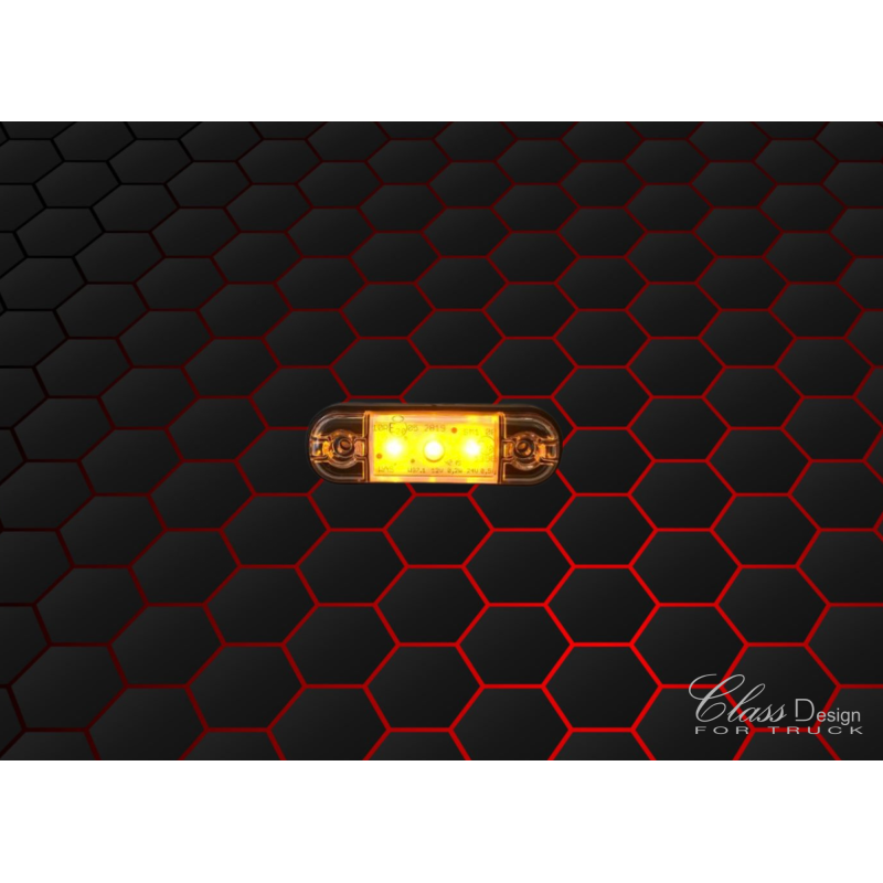 Feu de position 3 LED Cristal/Orange