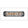 Feu flash blanc ultra plat 6 LED 12/24V