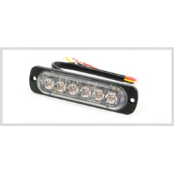 Feu flash blanc ultra plat 6 LED 12/24V