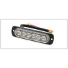 Feu flash blanc ultra plat 6 LED 12/24V