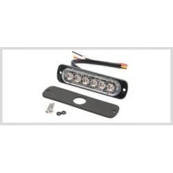 Feu flash blanc ultra plat 6 LED 12/24V