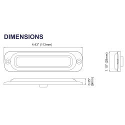 Feu flash blanc ultra plat 6 LED 12/24V