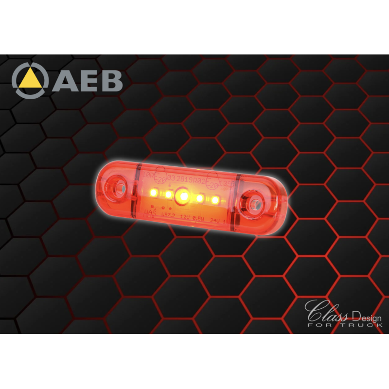 Feu de position 5 led rouge