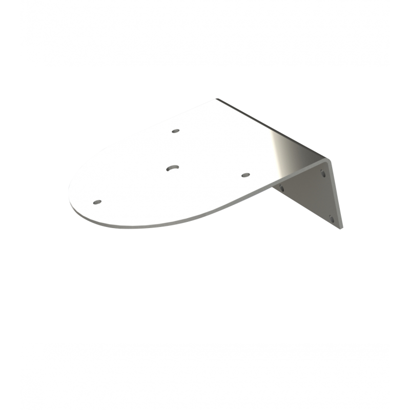 support inox angle droit pour gyrophare