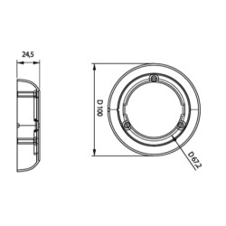 COUVERCLE INTÉGRÉ - PROJECTEUR INTÉRIEUR