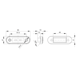 Feu de position encastré Blanc