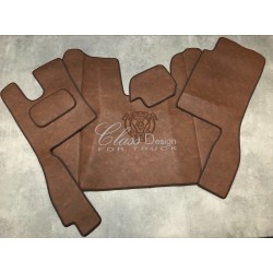 Tapis et Couvre Moteur Scania Next Gen cabine R  Gamme Deluxe Marron Lisse Siège passager strapontin