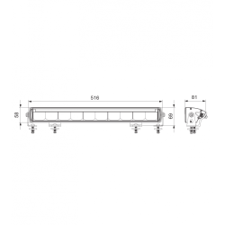 Barre à LED 52cm + Feu de positon